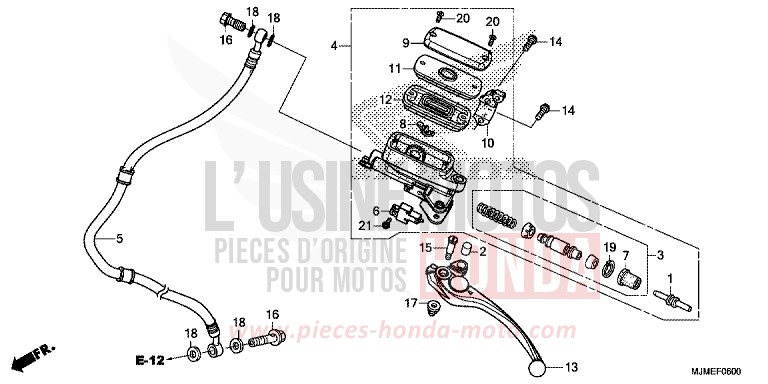 HAUPTKUPPLUNGSZYLINDER von VFR800X „Crossrunner“ CANDY ARCADIAN RED (R305) von 2015